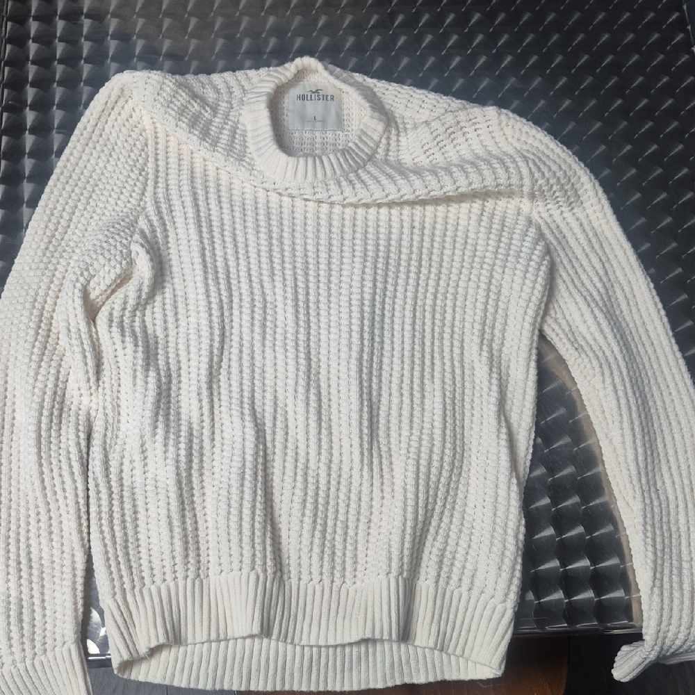 Hollister Mens Off-White Turtleneck Sweater